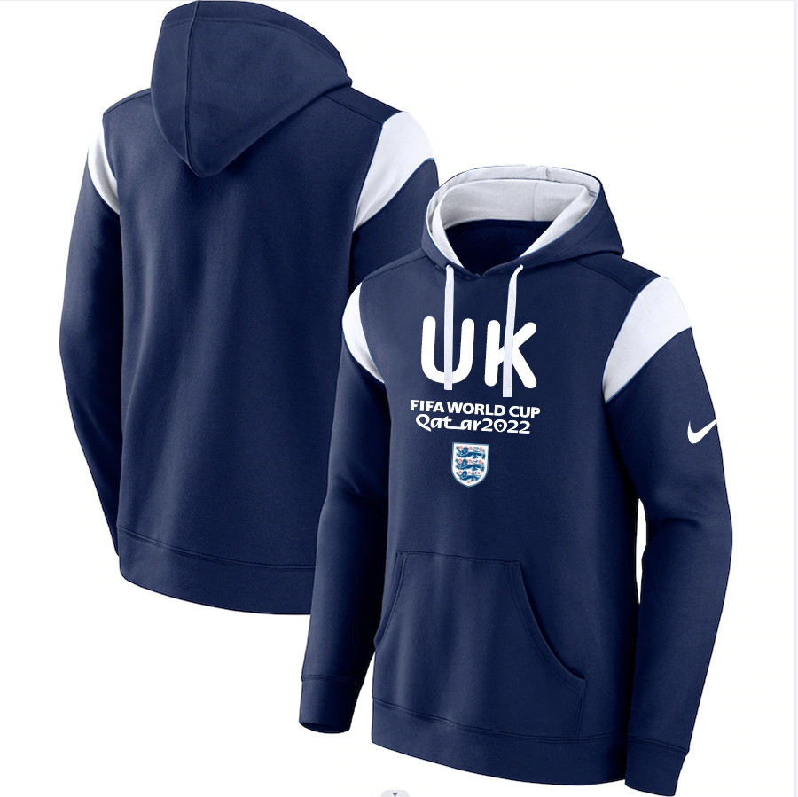 Men's England Navy 2022 FIFA World Cup Soccer Hoodie Men's England Navy 2022 FIFA World Cup Soccer Hoodie